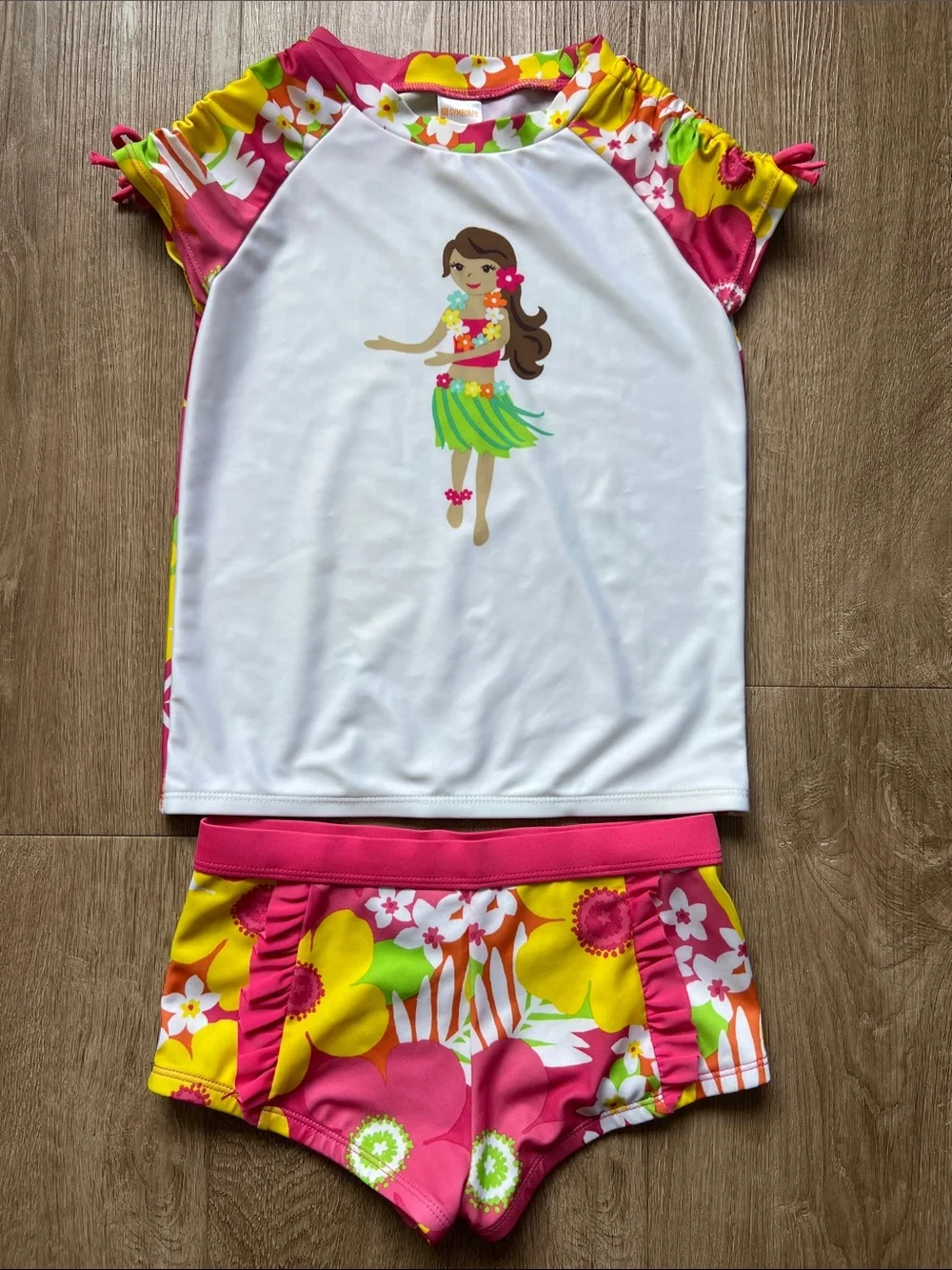 Gymboree Girls Multicolor Floral 3-Piece Summer Swim Set Size 8